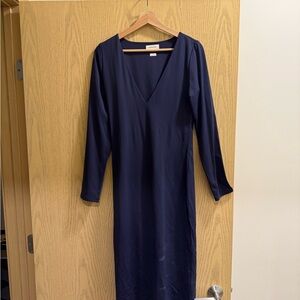 Aritzia Deep Blue Long Sleeve Dress